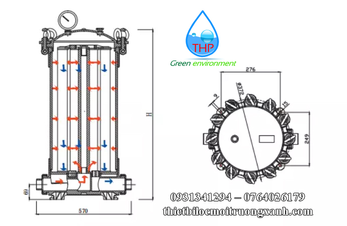 .bình Lọc Lõi Nhựa Upvc Chống ăn Mòn 10 Inch.1